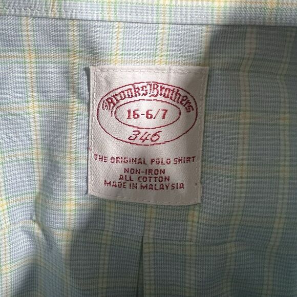 Brooks Brothers 346 The Original Polo Long Sleeve Button Down Shirt Men's 16 6/7 - Picture 3 of 4
